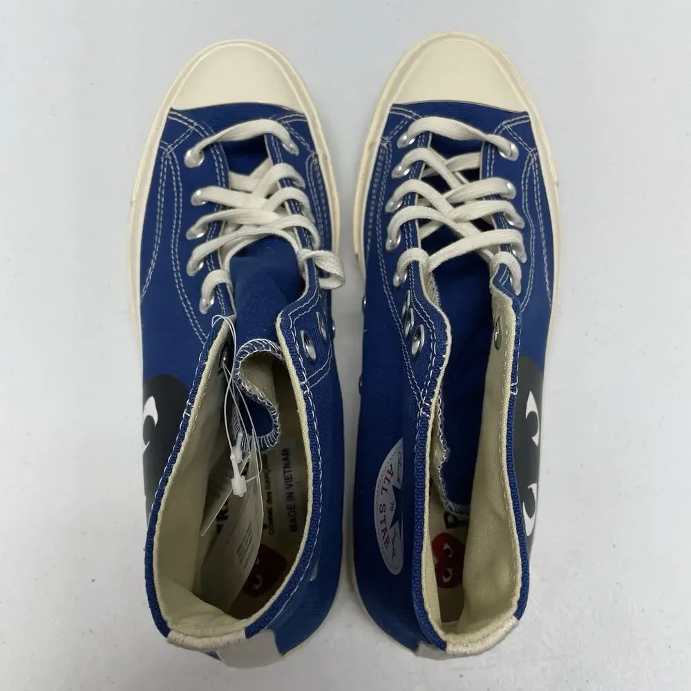 Converse Chuck 70 High Comme des Garçons PLAY Blue Quartz 171846C Size 12 CDG
